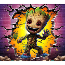 Load image into Gallery viewer, Diamond Painting - Full Round -Groot through the wall (40*35CM)