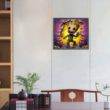 Load image into Gallery viewer, Diamond Painting - Full Round -Groot through the wall (40*35CM)