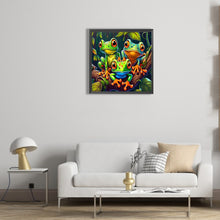 Load image into Gallery viewer, Diamond Painting - Full Round - three little frogs (30*30CM)