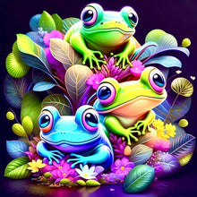 Load image into Gallery viewer, Diamond Painting - Full Round - three little frogs (30*30CM)
