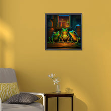Load image into Gallery viewer, Diamond Painting - Full Round - three little frogs (30*30CM)