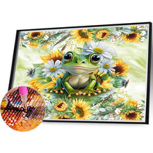 Load image into Gallery viewer, Diamond Painting - Full Round - sunflower frog (40*35CM)