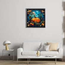Load image into Gallery viewer, Diamond Painting - Full Round - Halloween funny pumpkin glass painting (30*30CM)