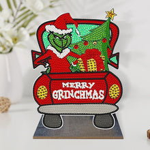 Load image into Gallery viewer, DIY Desk Diamonds Wooden Diamonds Painting Tabletop Ornament (Christmas Trucks)