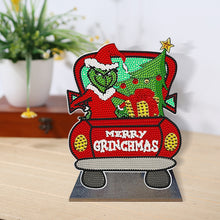Load image into Gallery viewer, DIY Desk Diamonds Wooden Diamonds Painting Tabletop Ornament (Christmas Trucks)