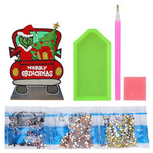 Load image into Gallery viewer, DIY Desk Diamonds Wooden Diamonds Painting Tabletop Ornament (Christmas Trucks)