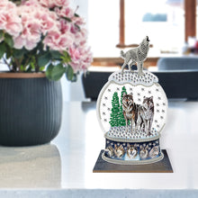 Load image into Gallery viewer, DIY Desk Diamonds Wooden Diamonds Painting Tabletop Ornament (Howl of a Wolf)