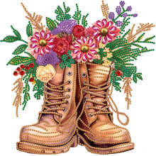 Load image into Gallery viewer, Diamond Painting - Partial Special Shaped - boots bouquet (30*30CM)