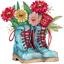 Load image into Gallery viewer, Diamond Painting - Partial Special Shaped - boots bouquet (30*30CM)