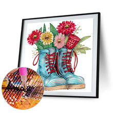 Load image into Gallery viewer, Diamond Painting - Partial Special Shaped - boots bouquet (30*30CM)