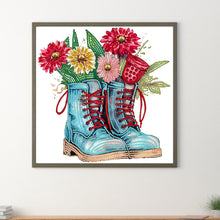 Load image into Gallery viewer, Diamond Painting - Partial Special Shaped - boots bouquet (30*30CM)
