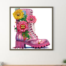 Load image into Gallery viewer, Diamond Painting - Partial Special Shaped - boots bouquet (30*30CM)