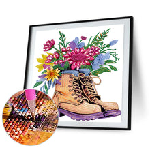 Load image into Gallery viewer, Diamond Painting - Partial Special Shaped - boots bouquet (30*30CM)