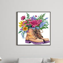 Load image into Gallery viewer, Diamond Painting - Partial Special Shaped - boots bouquet (30*30CM)