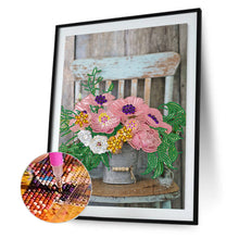 Load image into Gallery viewer, Diamond Painting - Partial Special Shaped - bouquet on chair (30*40CM)