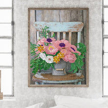 Load image into Gallery viewer, Diamond Painting - Partial Special Shaped - bouquet on chair (30*40CM)
