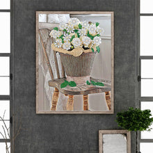 Load image into Gallery viewer, Diamond Painting - Partial Special Shaped - bouquet on chair (30*40CM)