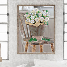 Load image into Gallery viewer, Diamond Painting - Partial Special Shaped - bouquet on chair (30*40CM)