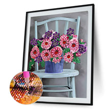 Load image into Gallery viewer, Diamond Painting - Partial Special Shaped - bouquet on chair (30*40CM)