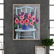 Load image into Gallery viewer, Diamond Painting - Partial Special Shaped - bouquet on chair (30*40CM)