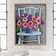 Load image into Gallery viewer, Diamond Painting - Partial Special Shaped - bouquet on chair (30*40CM)