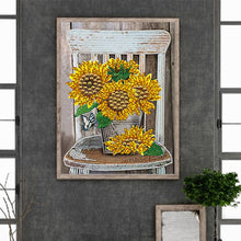 Load image into Gallery viewer, Diamond Painting - Partial Special Shaped - bouquet on chair (30*40CM)
