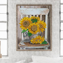 Load image into Gallery viewer, Diamond Painting - Partial Special Shaped - bouquet on chair (30*40CM)