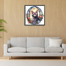 Load image into Gallery viewer, Diamond Painting - Full Round - cat under window sill (30*30CM)