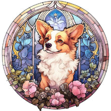 Load image into Gallery viewer, Diamond Painting - Full Round - dog under window sill (30*30CM)