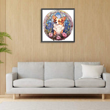Load image into Gallery viewer, Diamond Painting - Full Round - dog under window sill (30*30CM)