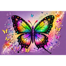 Load image into Gallery viewer, AB Diamond Painting - Full Round - colorful butterfly (60*40CM)