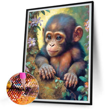 Load image into Gallery viewer, Diamond Painting - Full Round - little monkey (30*40CM)