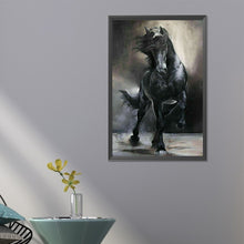 Load image into Gallery viewer, Diamond Painting - Full Square - black and white galloping horse (40*60CM)