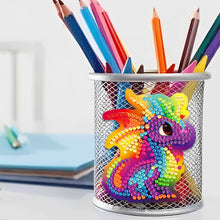 Load image into Gallery viewer, DIY Refrigerator Stickers Owl Round Diamond Sticker (Rainbow Pterodactyl)