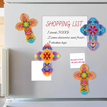 Load image into Gallery viewer, DIY Refrigerator Stickers Owl Round Diamond Sticker (Cross)