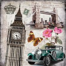Load image into Gallery viewer, Diamond Painting - Full Round - Retro cars and characteristic buildings (30*30CM)