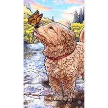 Load image into Gallery viewer, Diamond Painting - Full Round - Butterfly And Dog (30*70CM)