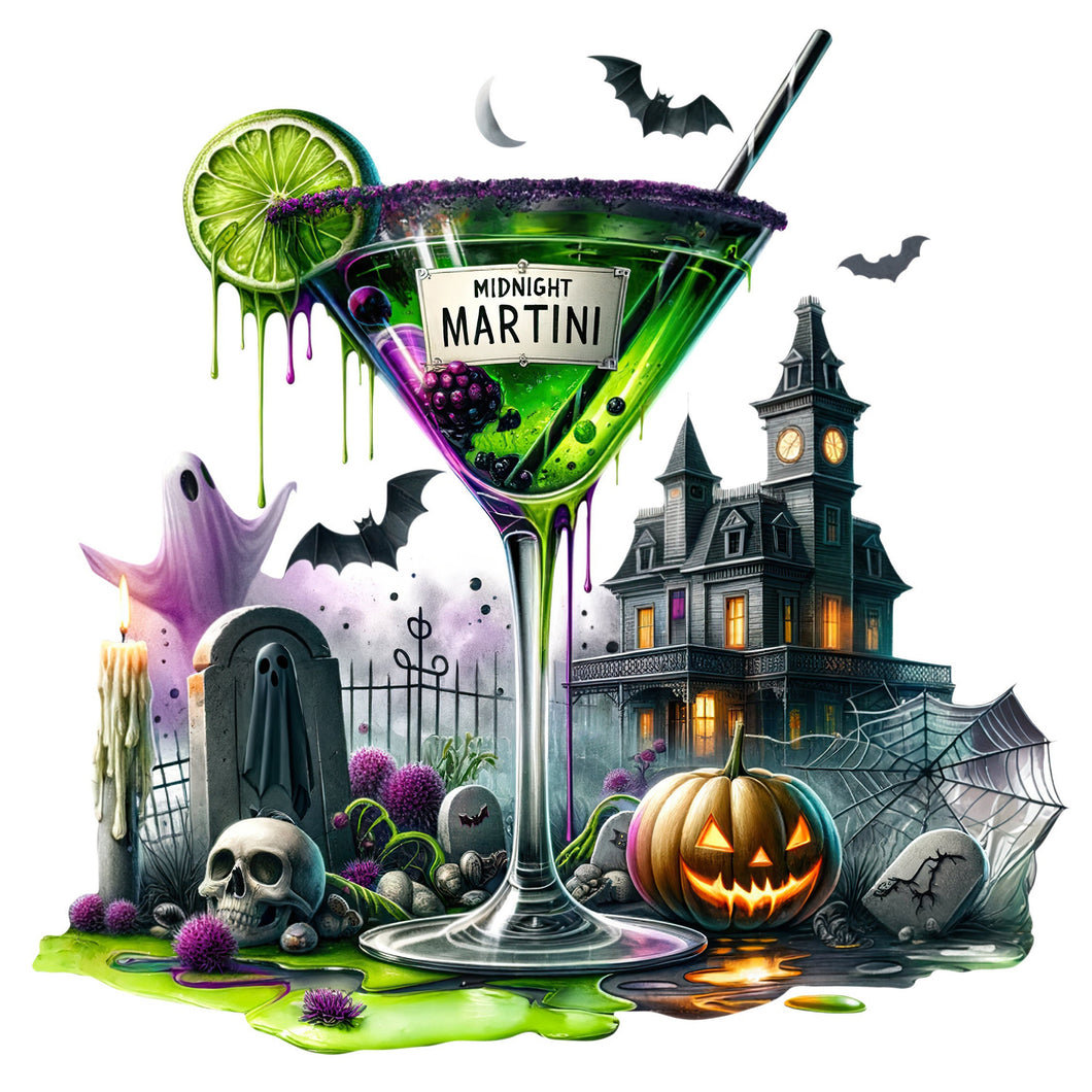 AB Diamond Painting - Full Round - Halloween Wine Glass (40*40CM)