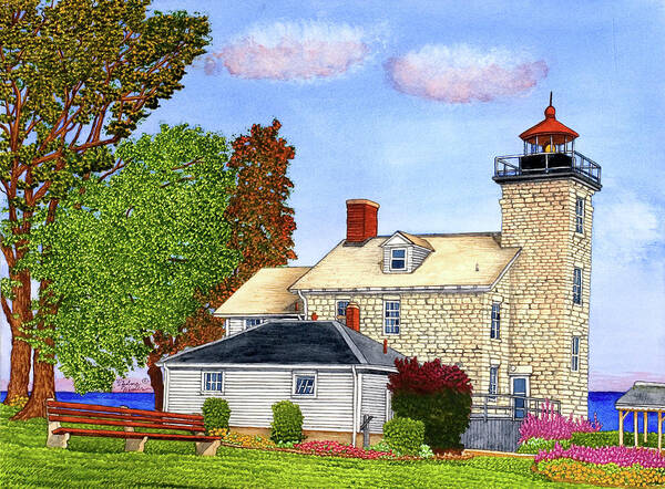 AB Diamond Painting - Full Round - Seaside lighthouse (50*40CM)