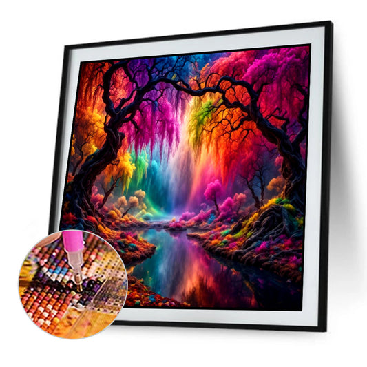 Diamond Painting - Full Round - rainbow tree of life (35*35CM)