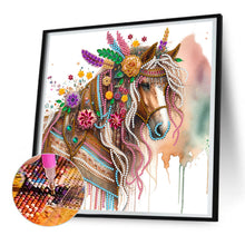 Load image into Gallery viewer, Diamond Painting - Partial Special Shaped - horse (30*30CM)
