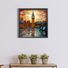 Load image into Gallery viewer, Diamond Painting - Full Round - glass art big ben (40*40CM)
