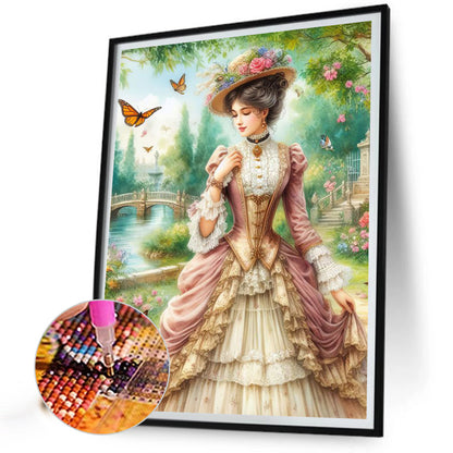 Diamond Painting - Full Round - garden girl (40*50CM)