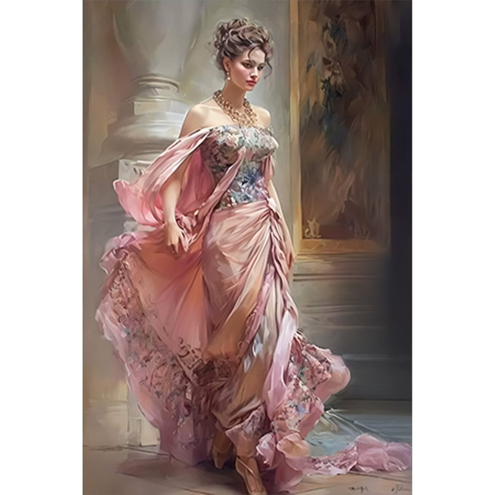 Diamond Painting - Full Round - european woman (30*45CM)