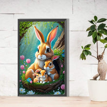 Load image into Gallery viewer, Diamond Painting - Full Round - rabbit family (30*50CM)
