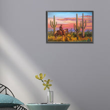 Load image into Gallery viewer, Diamond Painting - Full Round - Sunset over Sonoran Desert cactus near Phoenix, Arizona (45*30CM)
