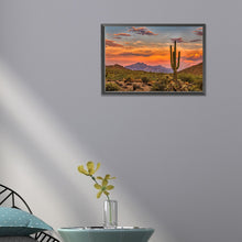 Load image into Gallery viewer, Diamond Painting - Full Round - Sunset over Sonoran Desert cactus near Phoenix, Arizona (45*30CM)
