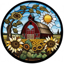Load image into Gallery viewer, Diamond Painting - Full Round - round sign sunflower house (30*30CM)
