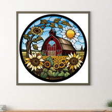 Load image into Gallery viewer, Diamond Painting - Full Round - round sign sunflower house (30*30CM)
