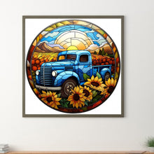 Load image into Gallery viewer, Diamond Painting - Full Round - Round brand sunflower classic car (30*30CM)
